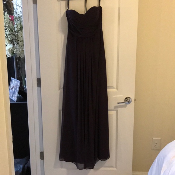 Purple strapless bridesmaid dress - Size 6 - Picture 5 of 7